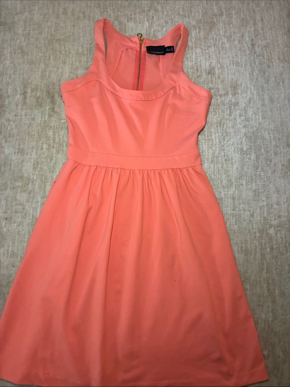 Cynthia Rowley Coral‎ Racerback Midi Dress